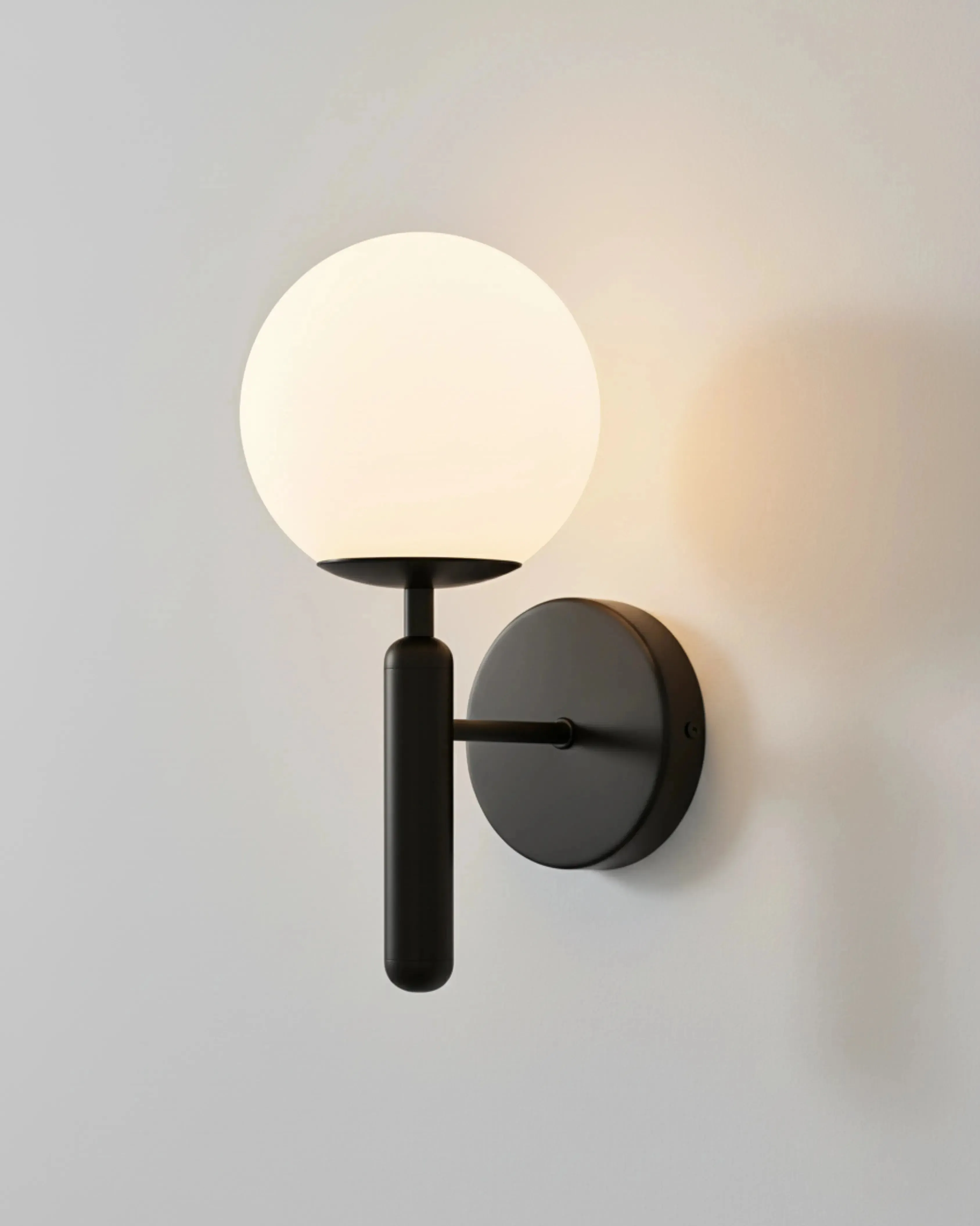 Wall Sconce Opal Glass Globe | Olan