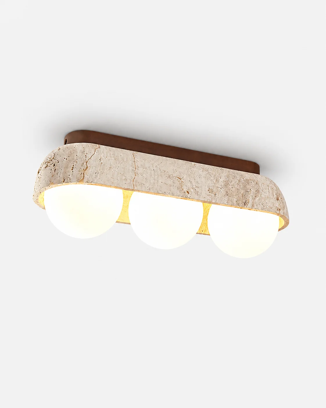 Ceiling Light Travertine Flush Mount | Sira