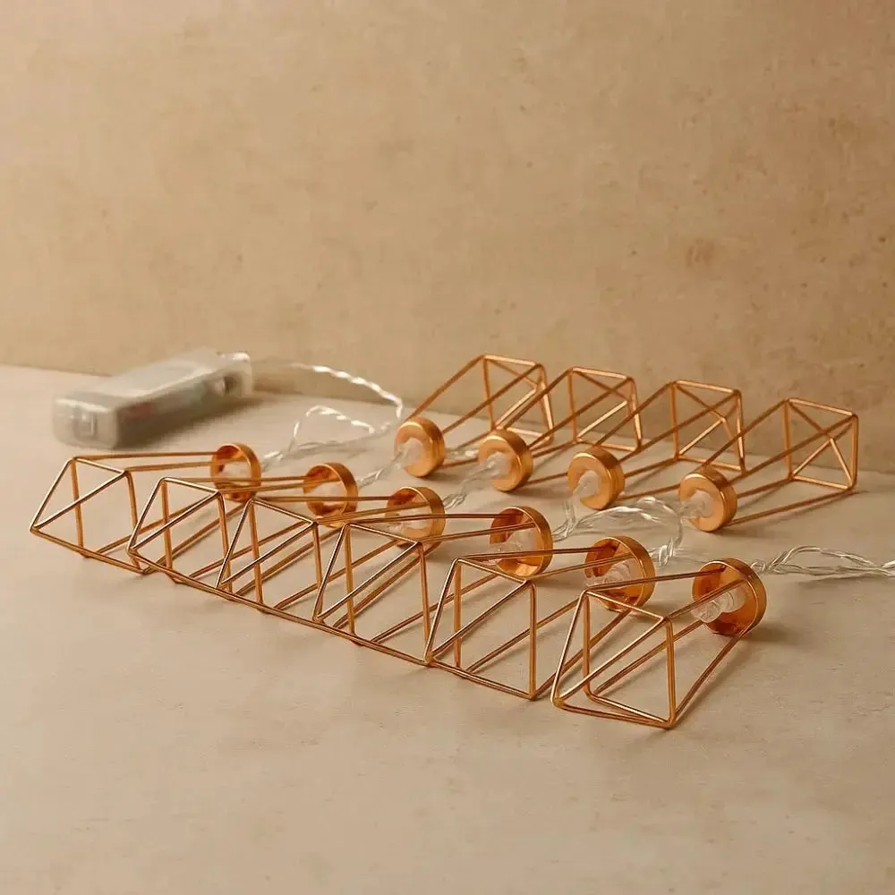 String Lights Copper Geometric | Elvoria