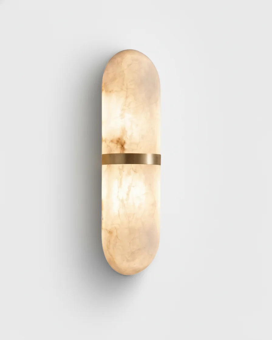 Wall Sconce Alabaster and Brass | Aurea