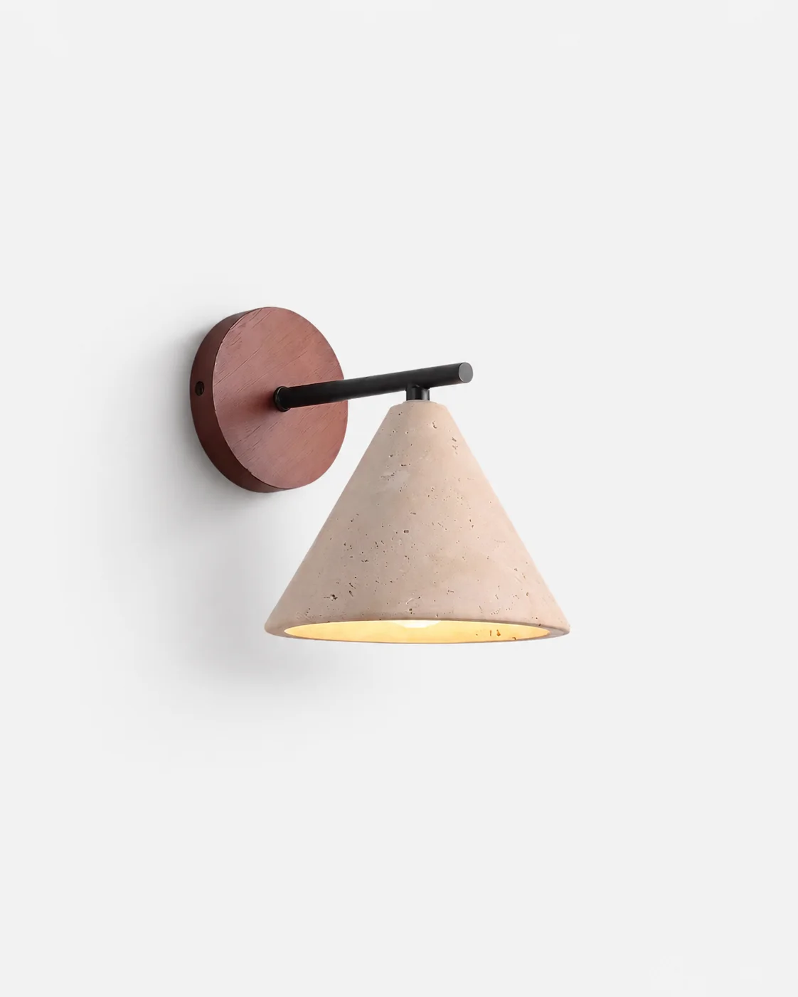 Wall Sconce Travertine and Walnut | Yris
