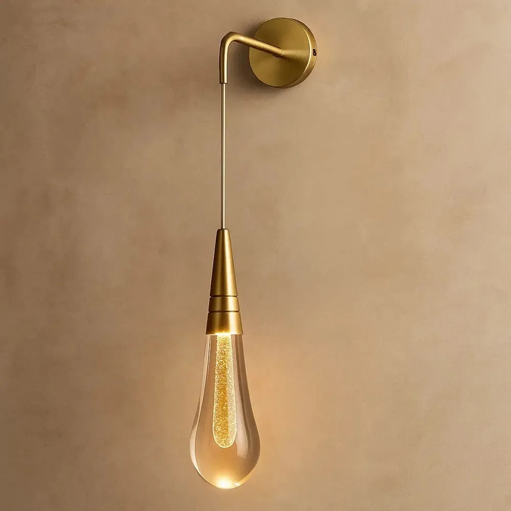 Wall Sconce Crystal Teardrop