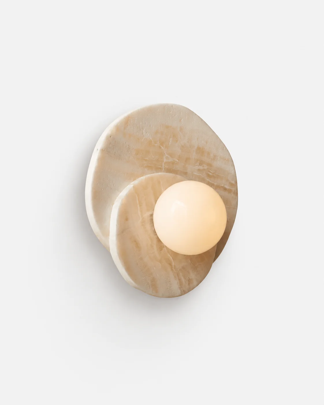 Wall Sconce in Carved Alabaster | Darfe