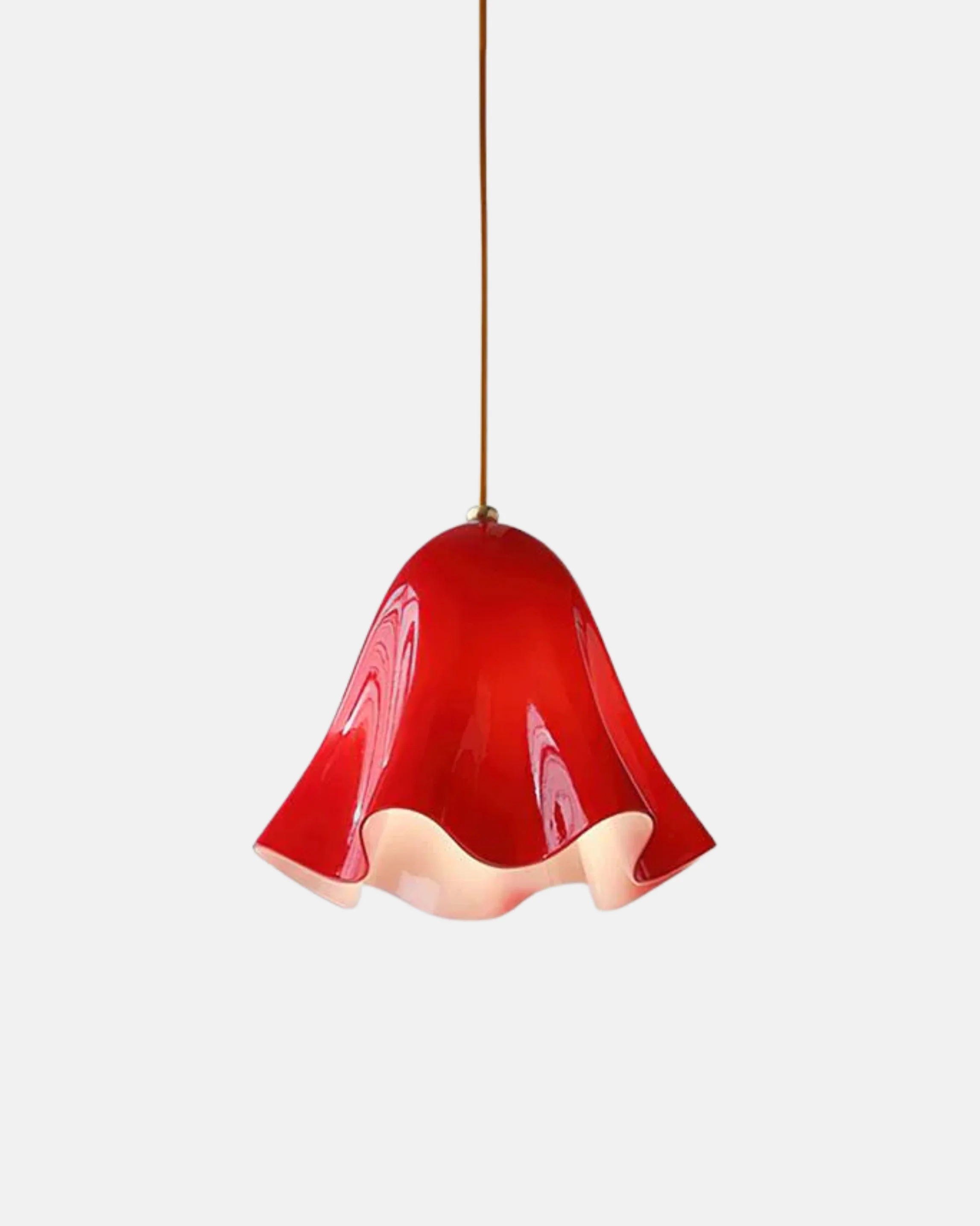 Pendant Light Glass Wavy Floral Shade | Vitiya