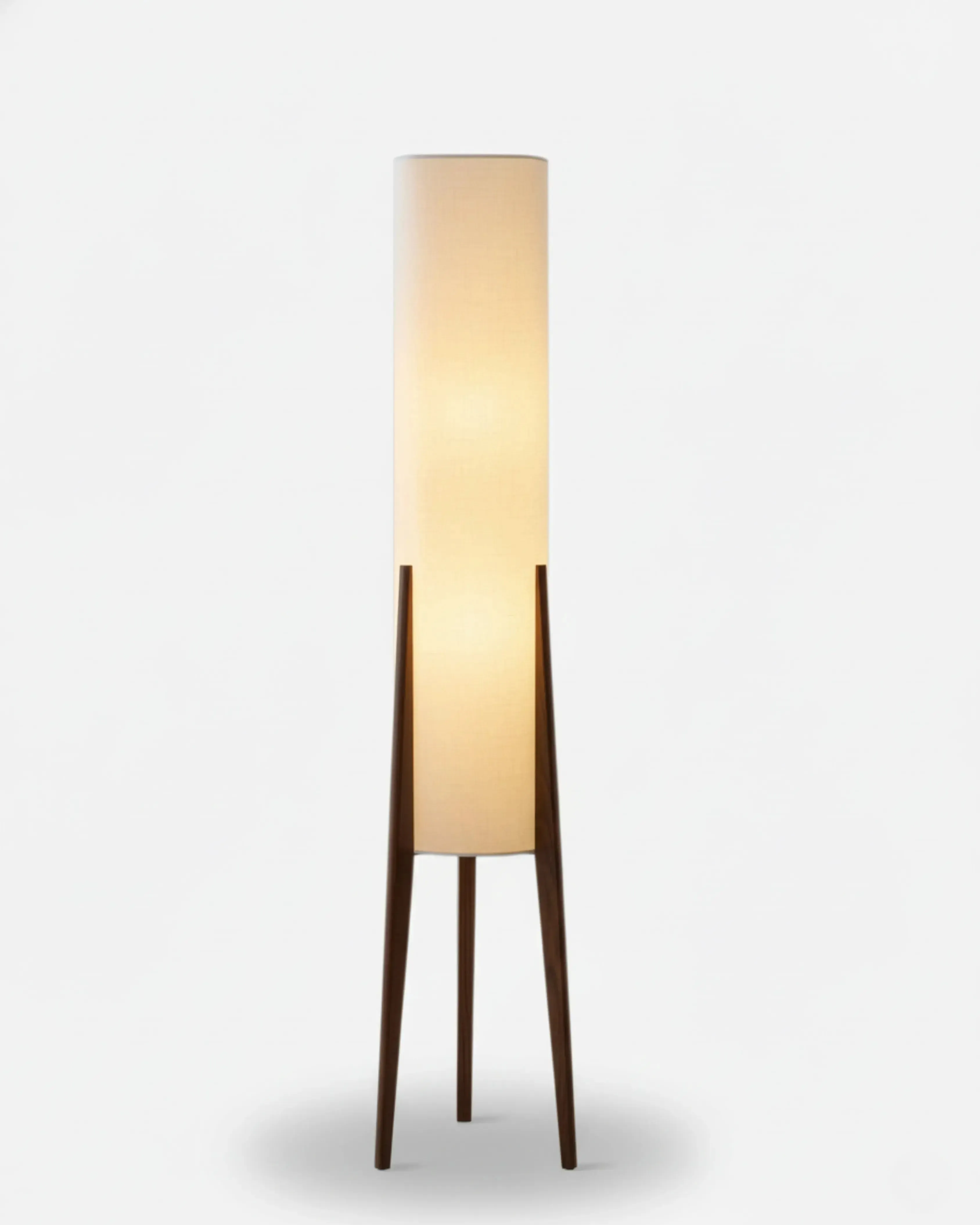 Floor Lamp Wood with Fabric Shade | Meva