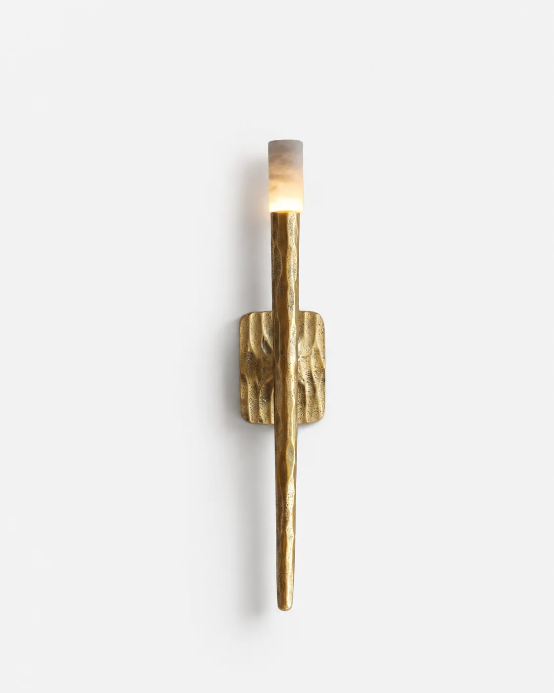 Wall Sconce in Alabaster and Brass | Erte