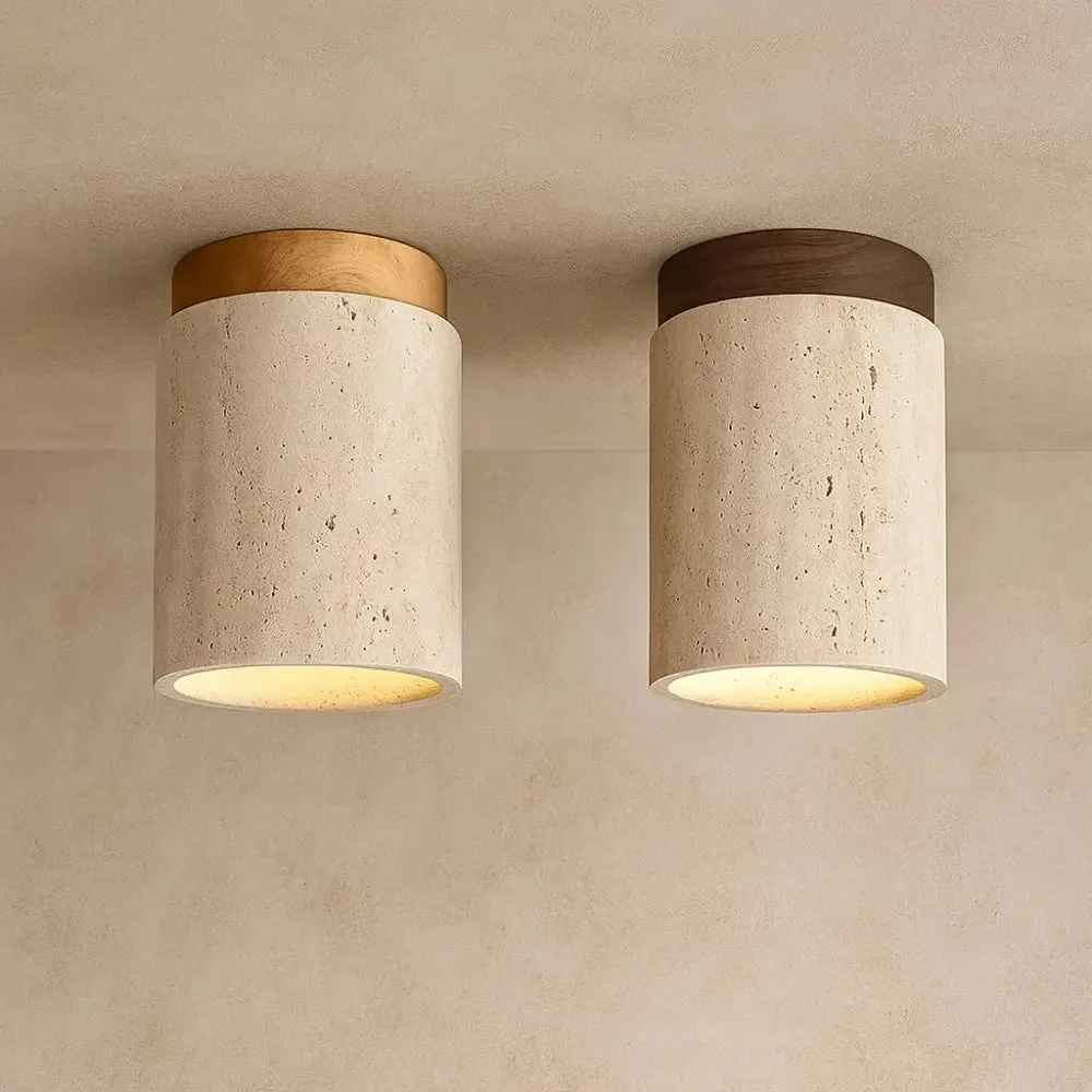 Ceiling Light in Travertine | Travina