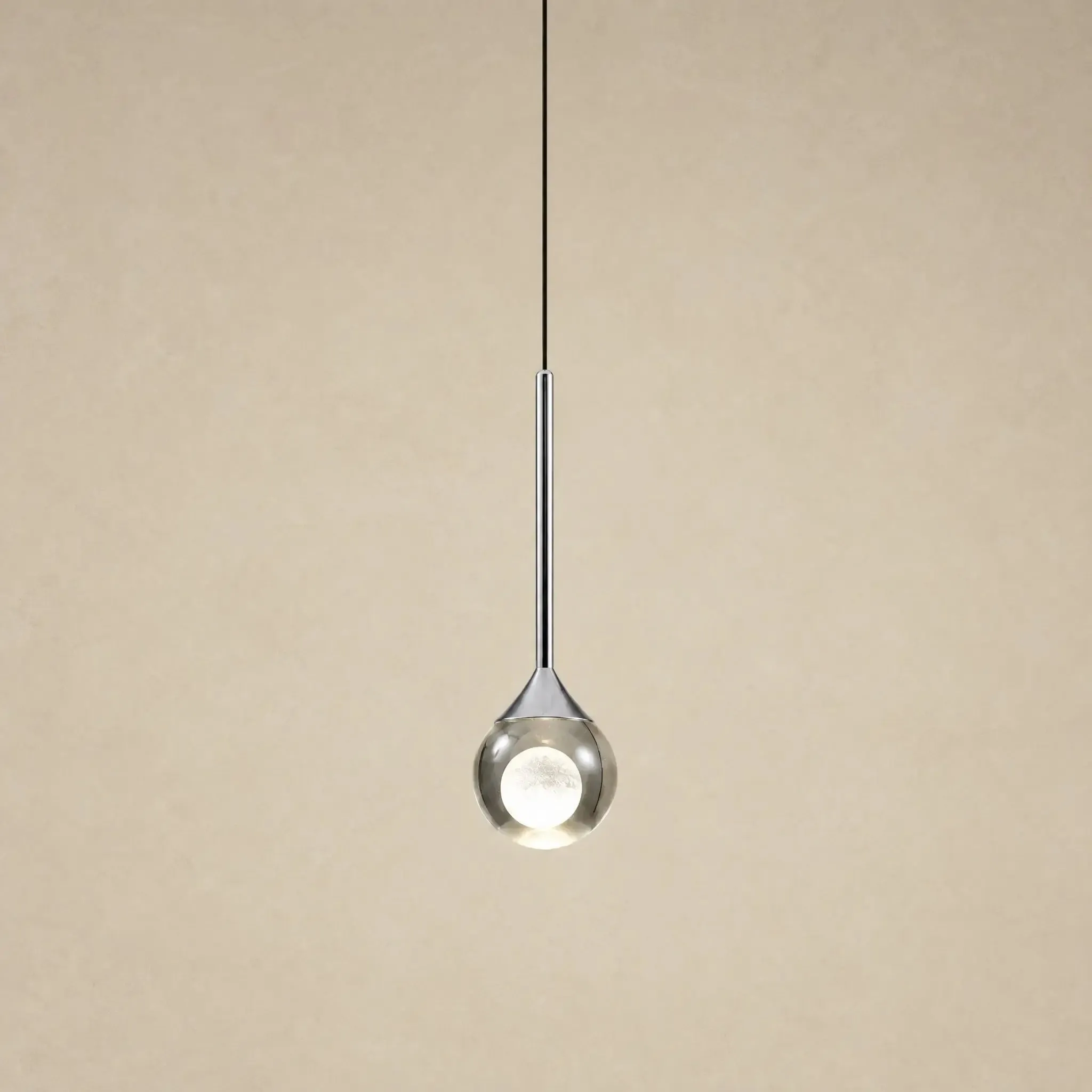 Pendant Light Smoked Glass Moon Core | Cendrys