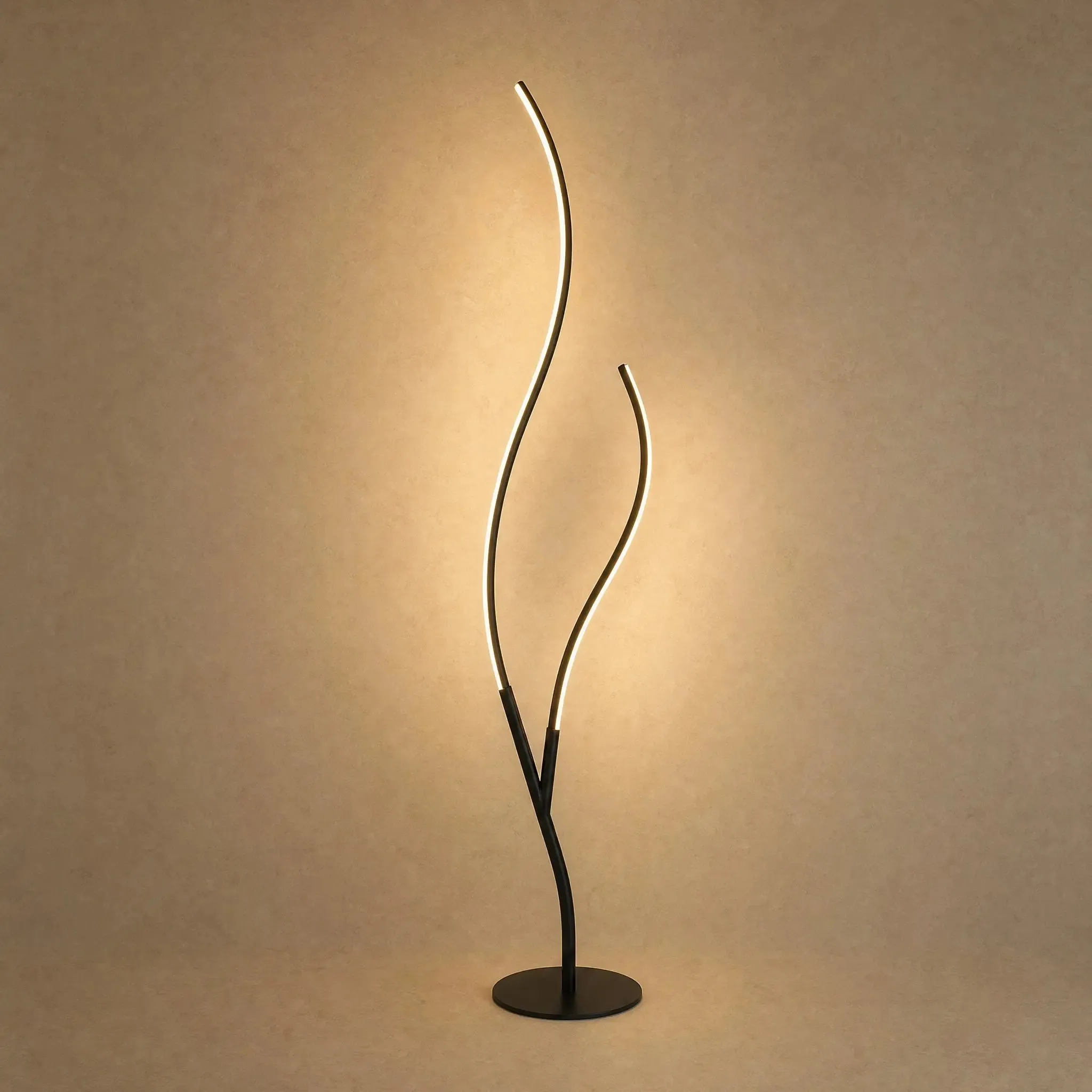 Floor Lamp Aluminum Wavy Branches | Ramillo