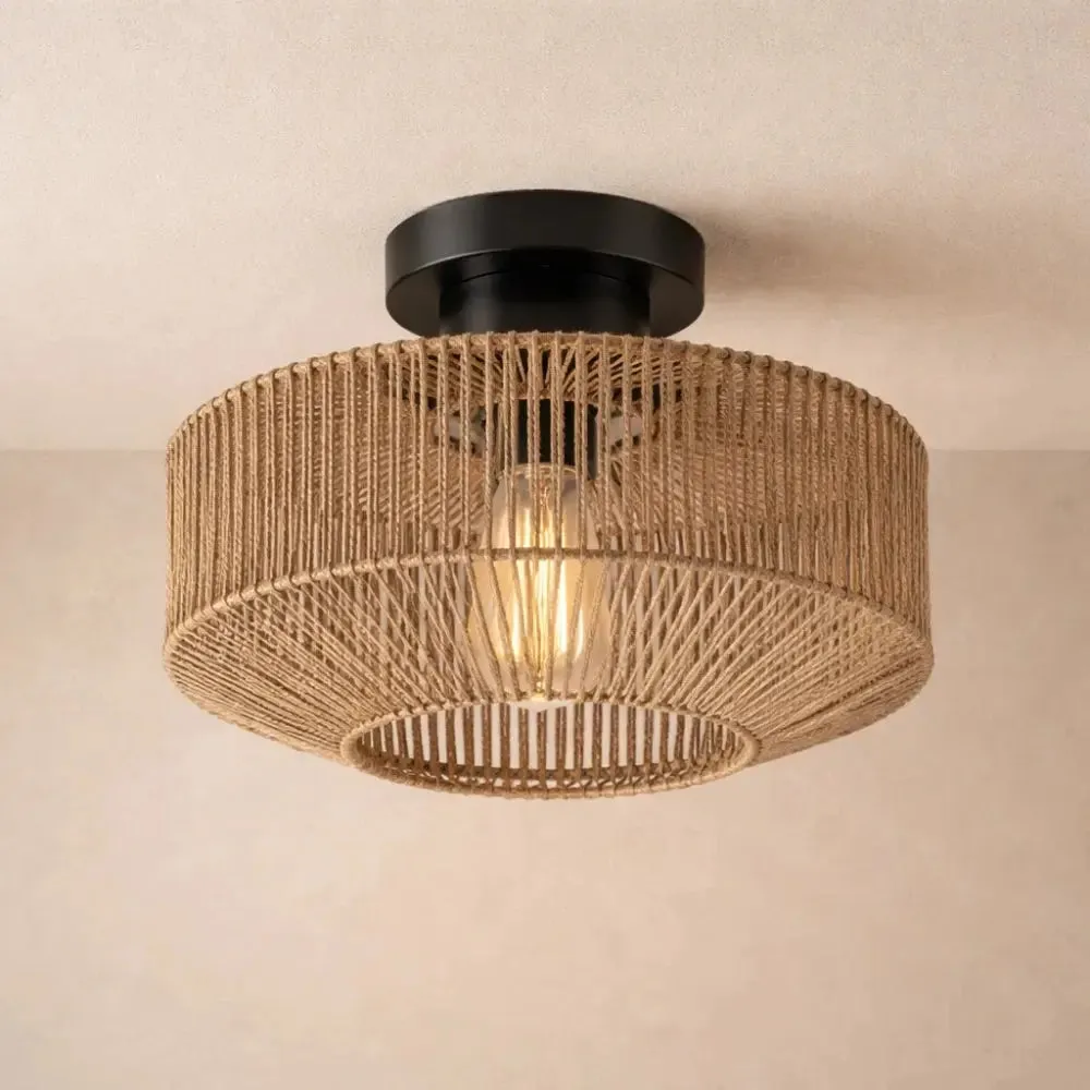 Ceiling Light Rattan Bohemian Halo | Ravena
