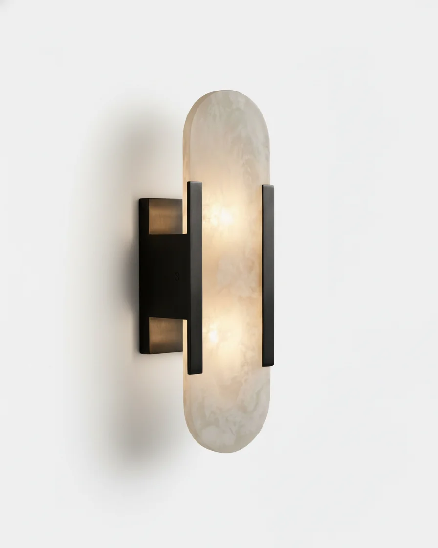 Wall Sconce Alabaster and Brass | Myria