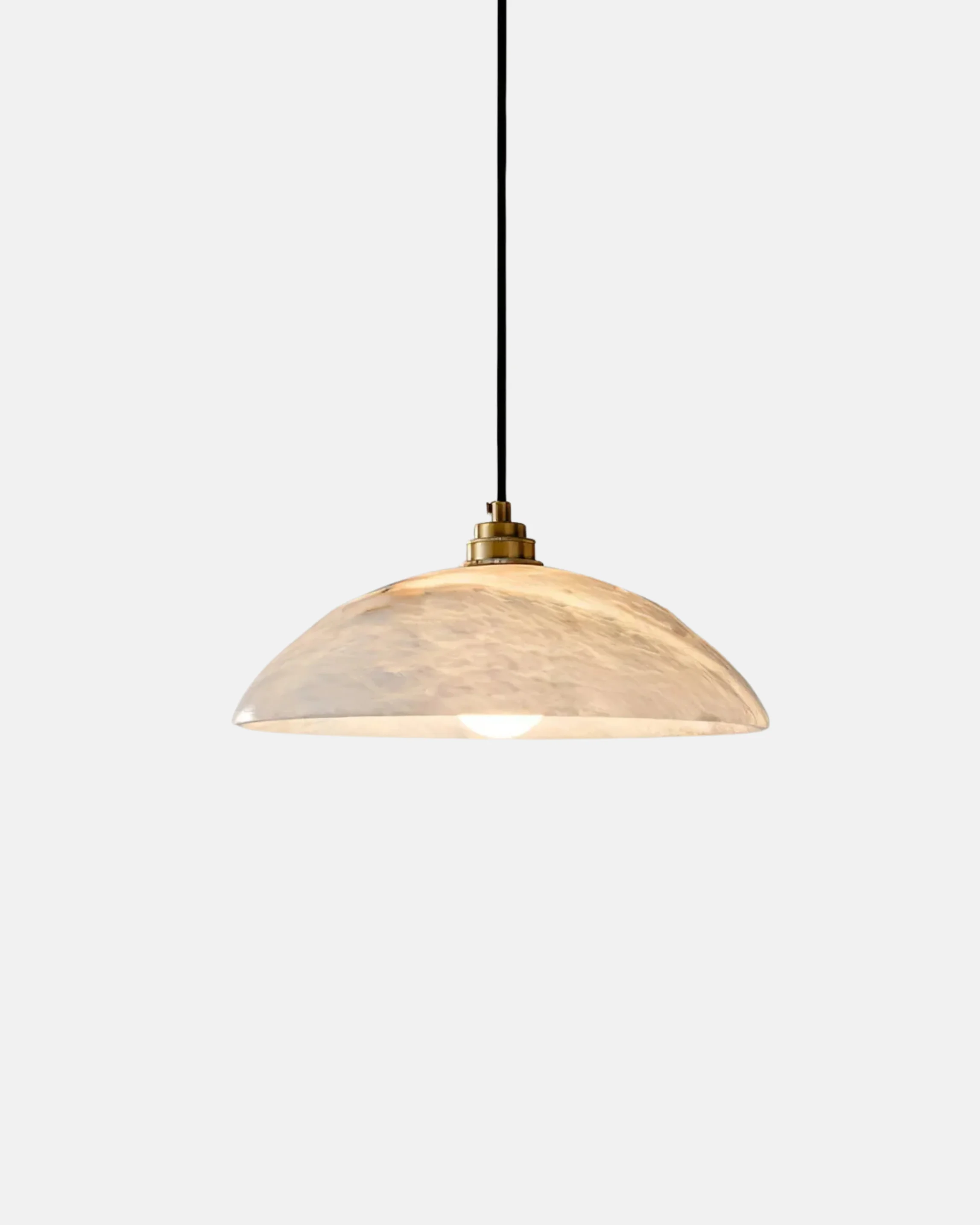 Pendant Light Alabaster Brass Dome | Desare