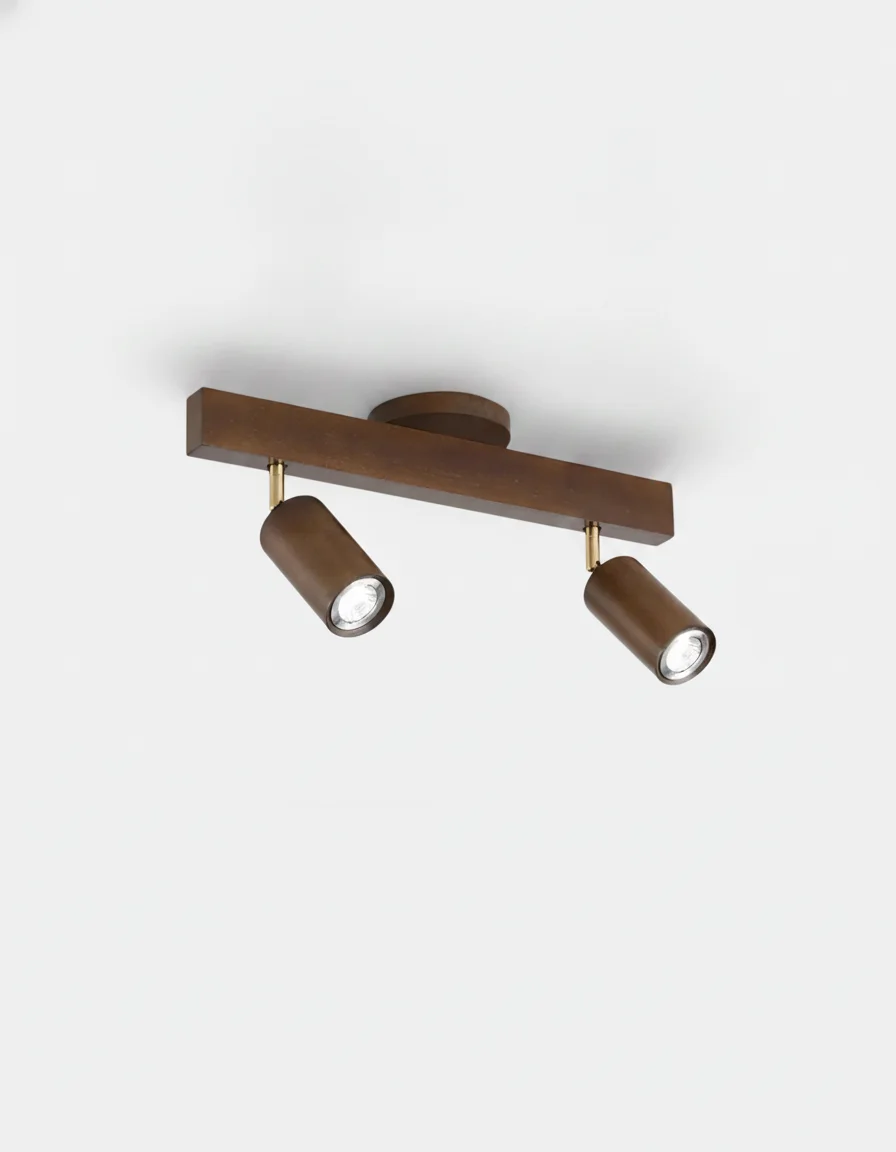 Ceiling Light Wood Spotlight Rail | Poriat