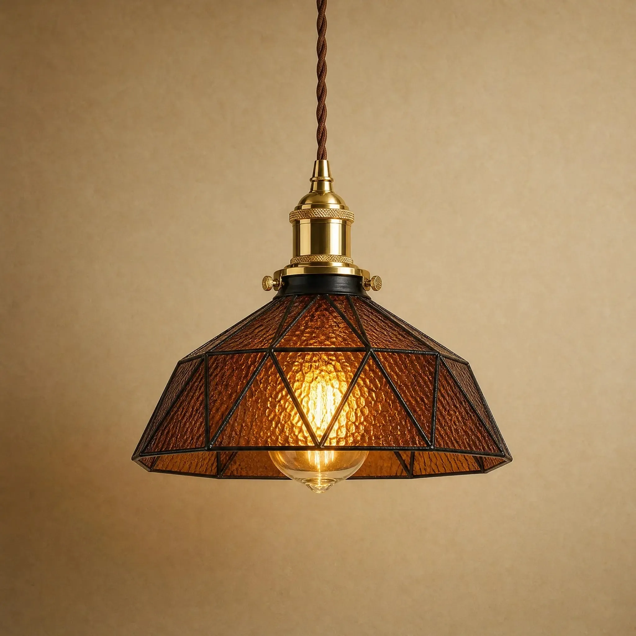 Pendant Light Stained Glass Dome | Mosaira