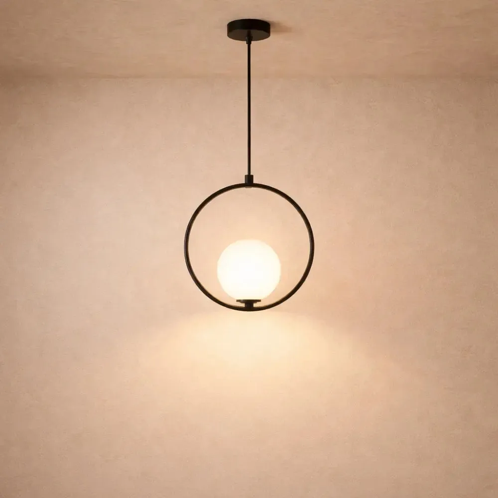 Pendant Light Glass Graphic Orb | Noryxen