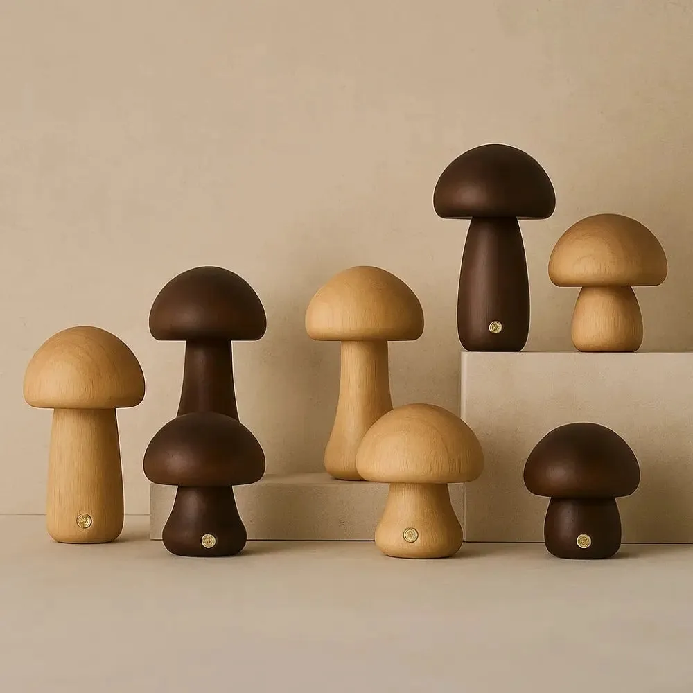 Table Lamp Wood Mushroom | Mushara