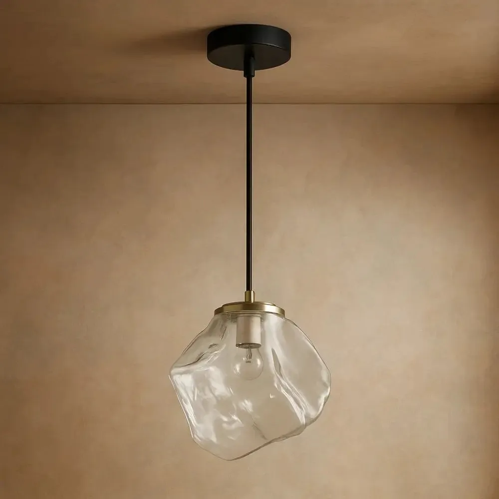 Pendant Light Glass Sculpted Halo | Luméor