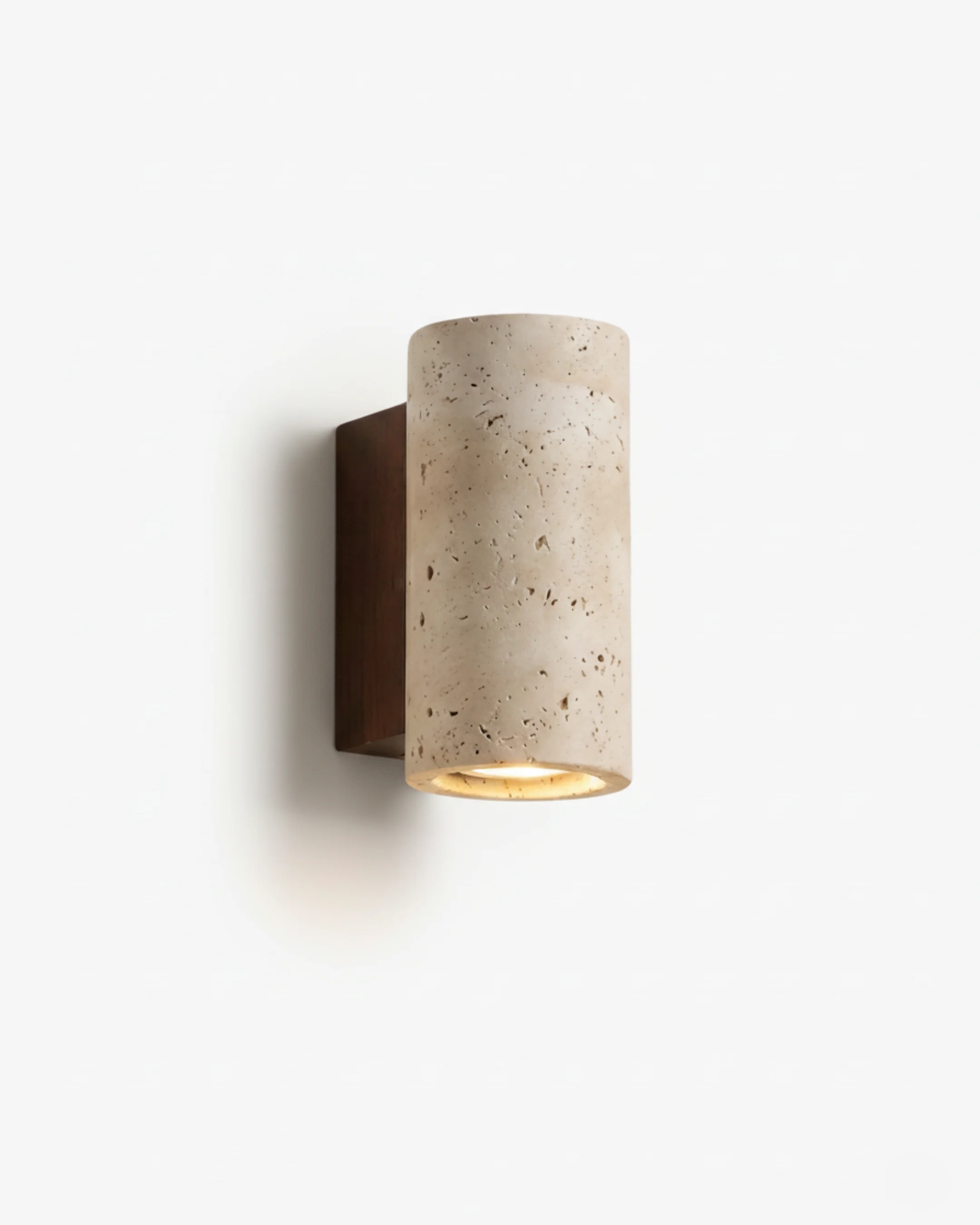 Wall Sconce Travertine and Wood | Suna