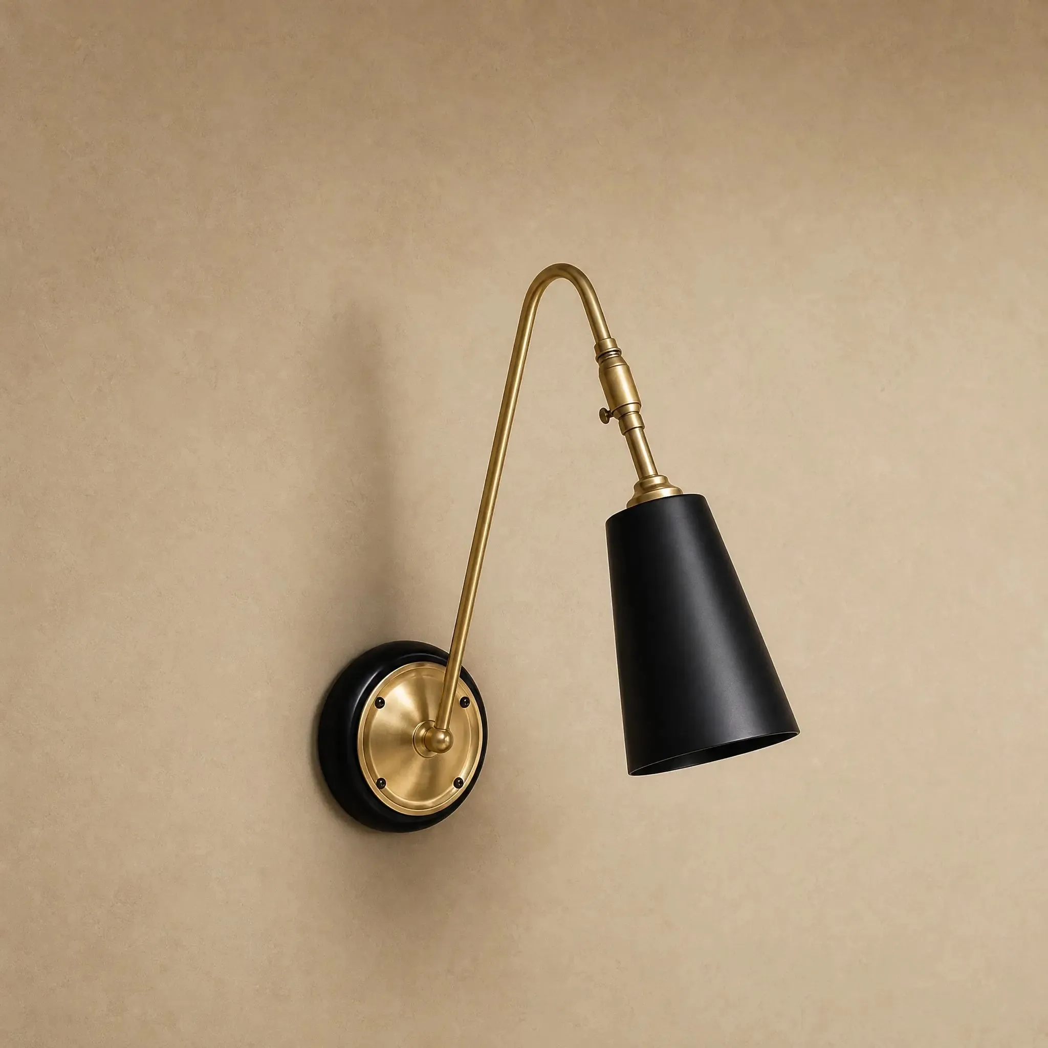 Wall Sconce Brass Adjustable Cone | Ottavine