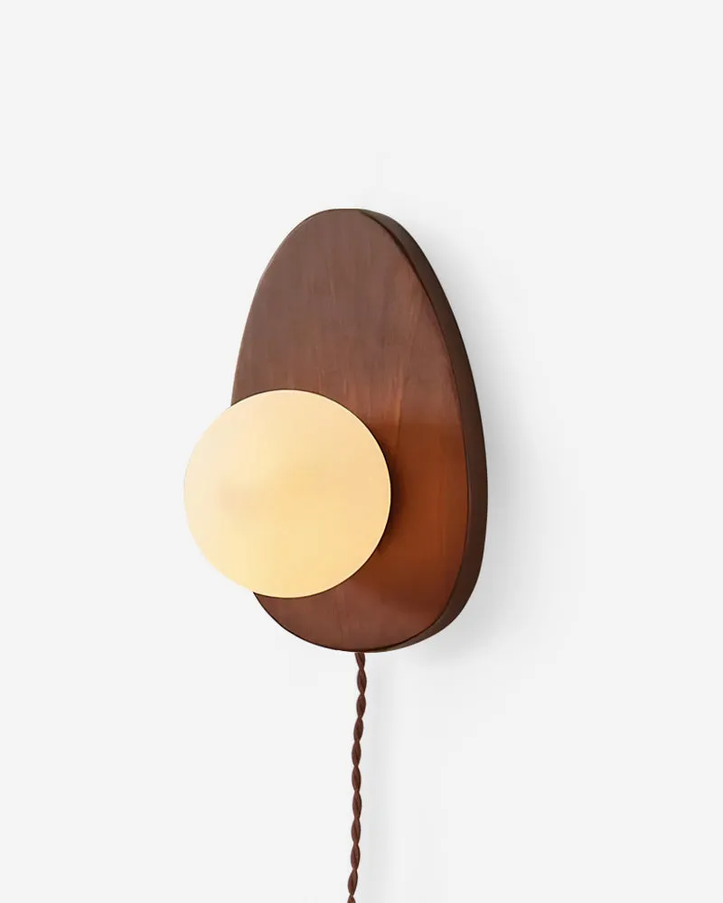 Wall Sconce Wood and Glass Globe | Cori