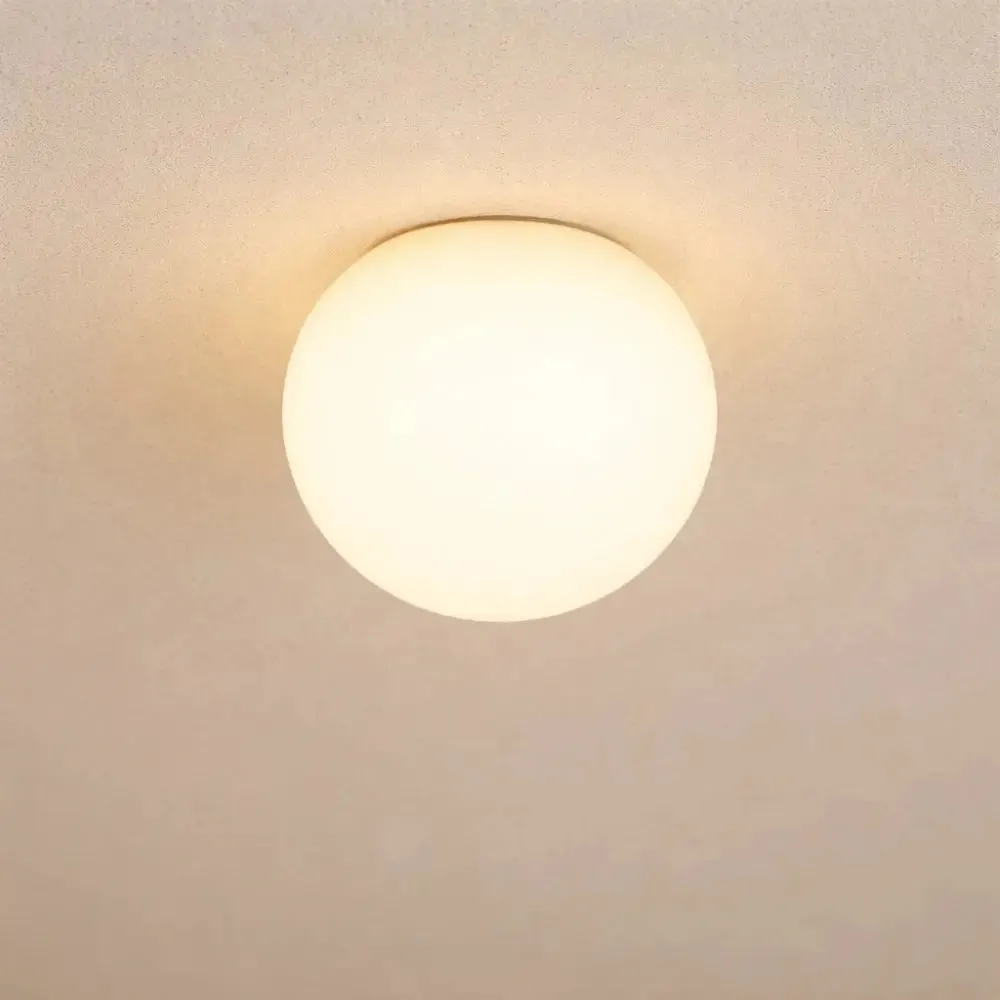 Ceiling Light Opaline Glass Round | Opaluna