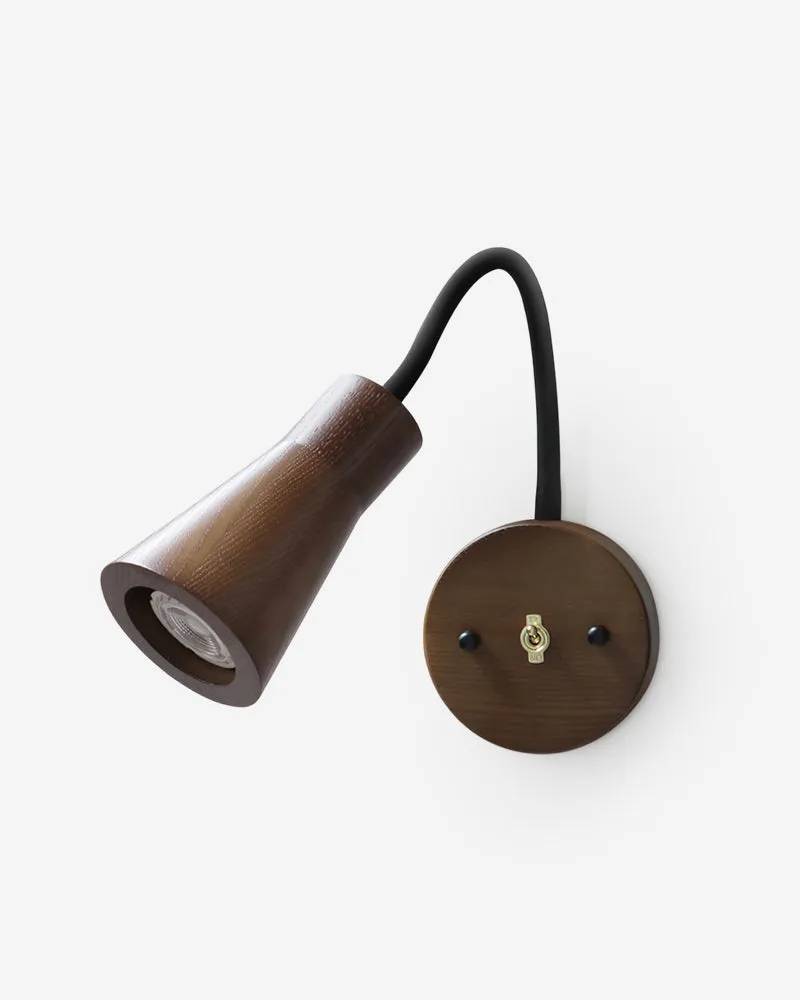 Wall Sconce Fluted Glass and Walnut Wood | Fina