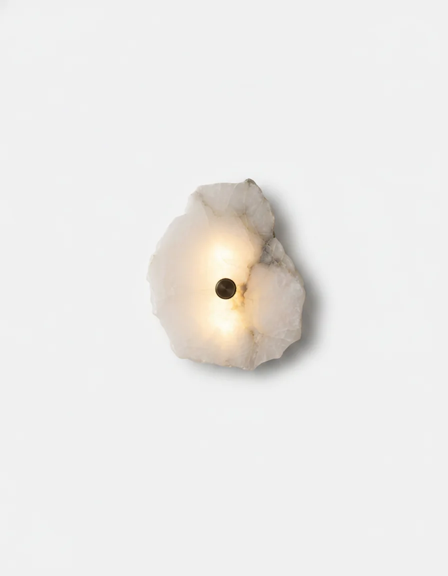 Wall Sconce in Alabaster and Brass | Maart