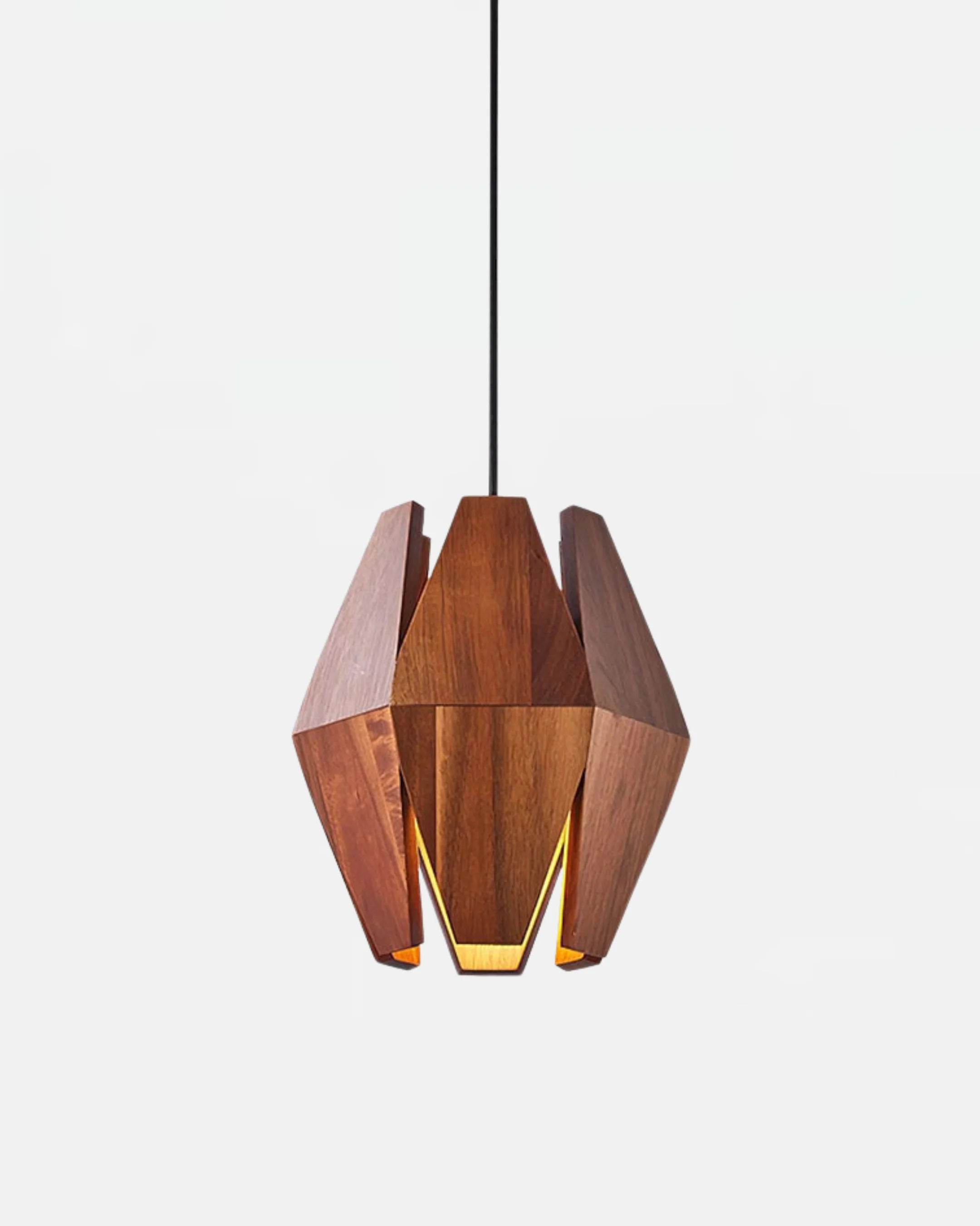 Pendant Light Wood and Brass | Réo