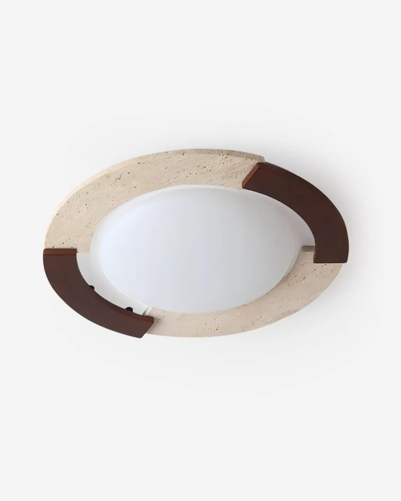 Ceiling Light Travertine and Walnut | Felo