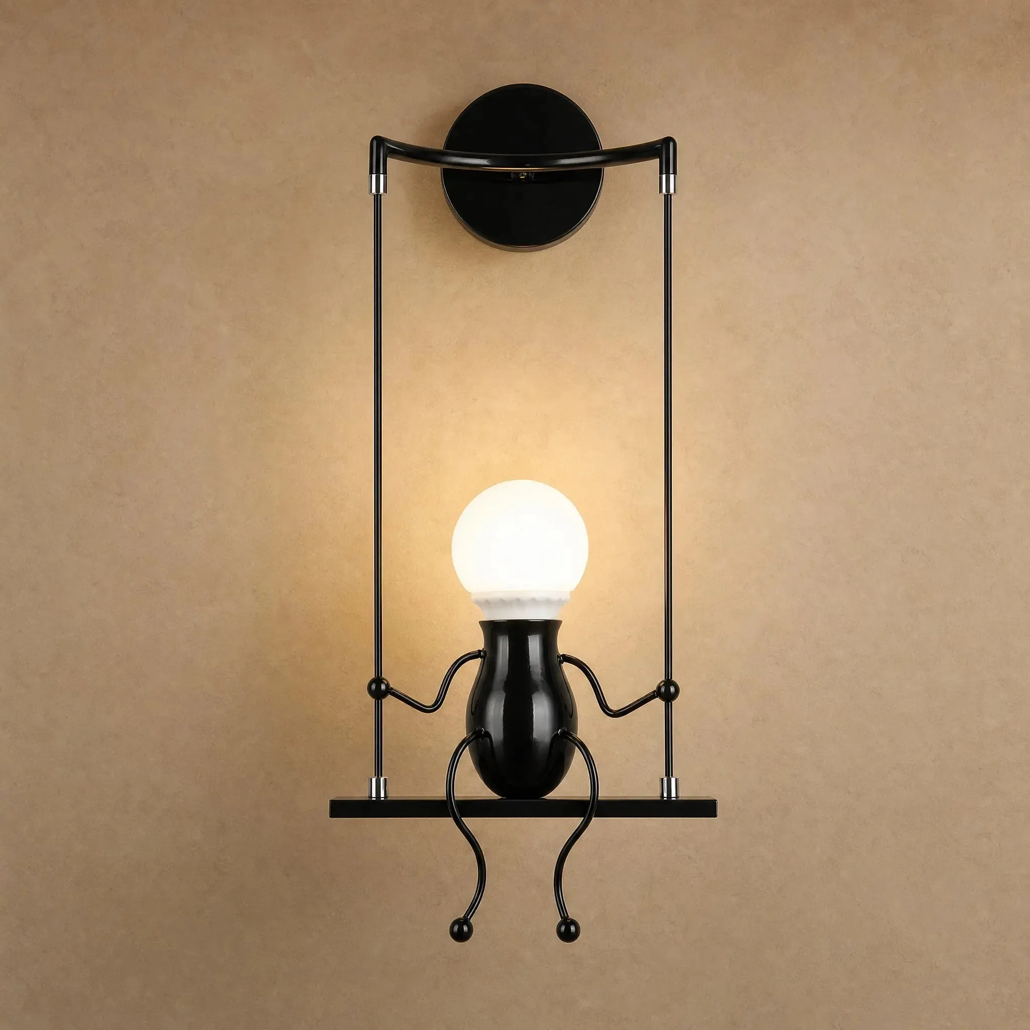 Wall Sconce Iron Swing Silhouette | Girotta