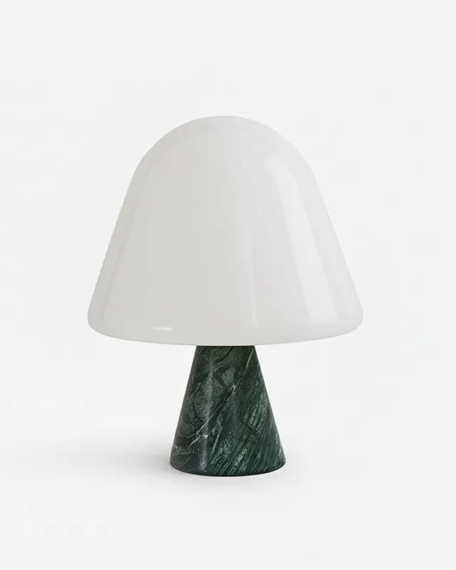 Table Lamp in Marble and Opal Glass | Noka