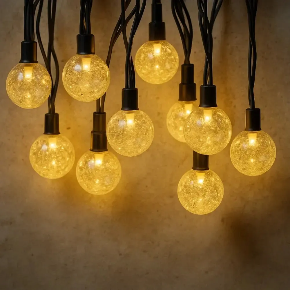 Solar Outdoor Globe String Lights | Lunavia