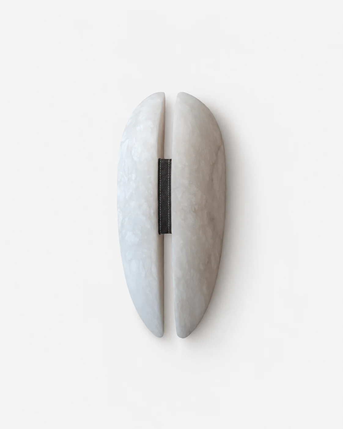 Wall Sconce Alabaster with Leather Strap | Buza
