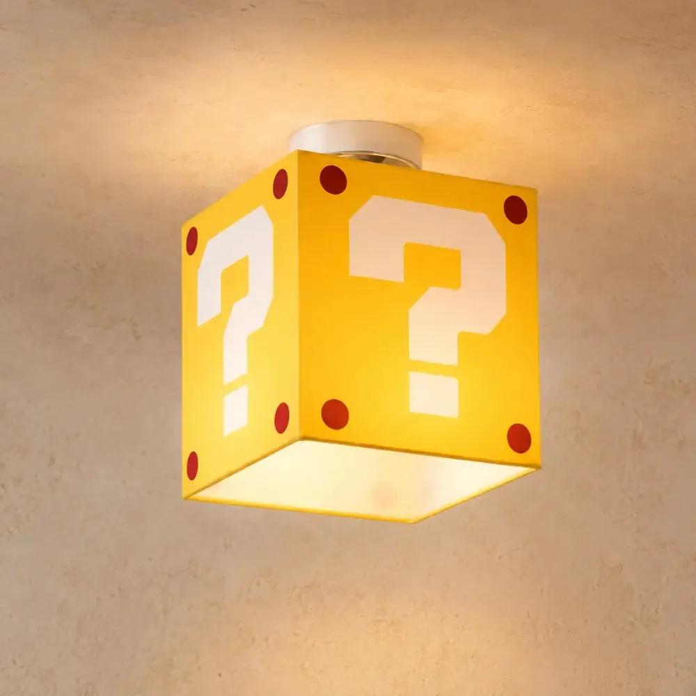 Ceiling Light Yellow Cube for Kids | Quéria