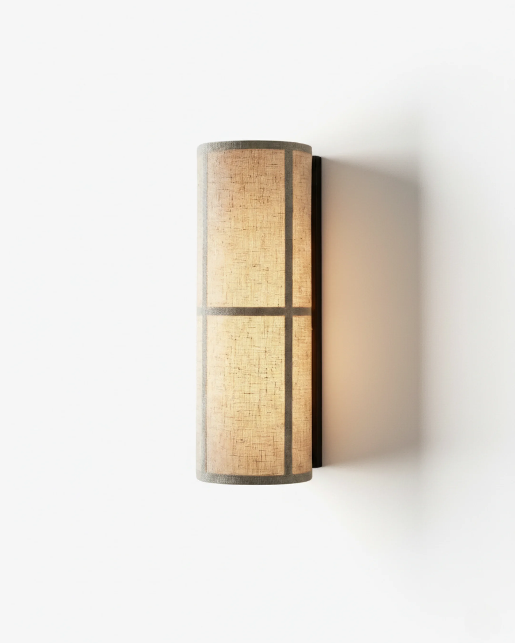Wall Sconce Linen Fabric Cylinder | Gimta