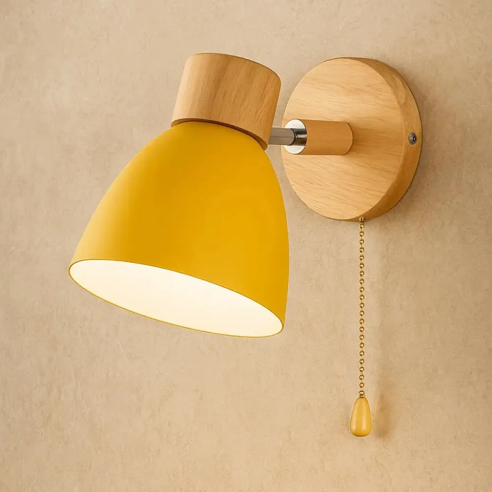 Wall Sconce Wood Nordic Bedside Lamp | Norya