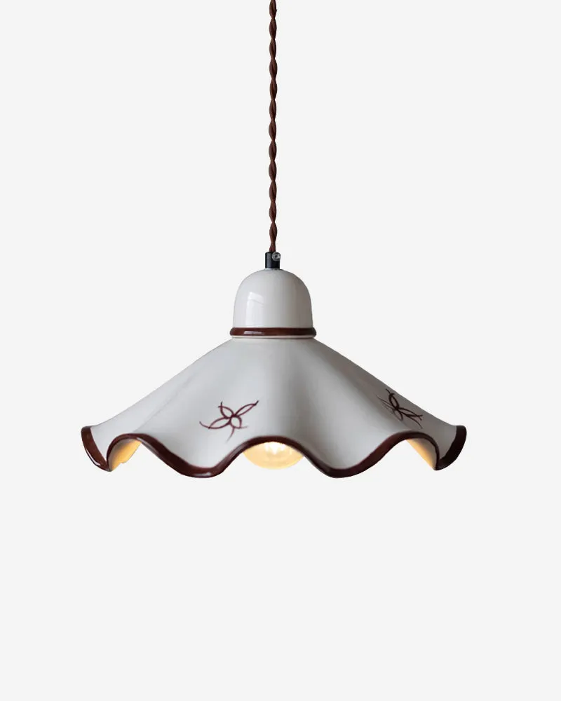 Pendant Light Ceramic Pleated Shade | Kato