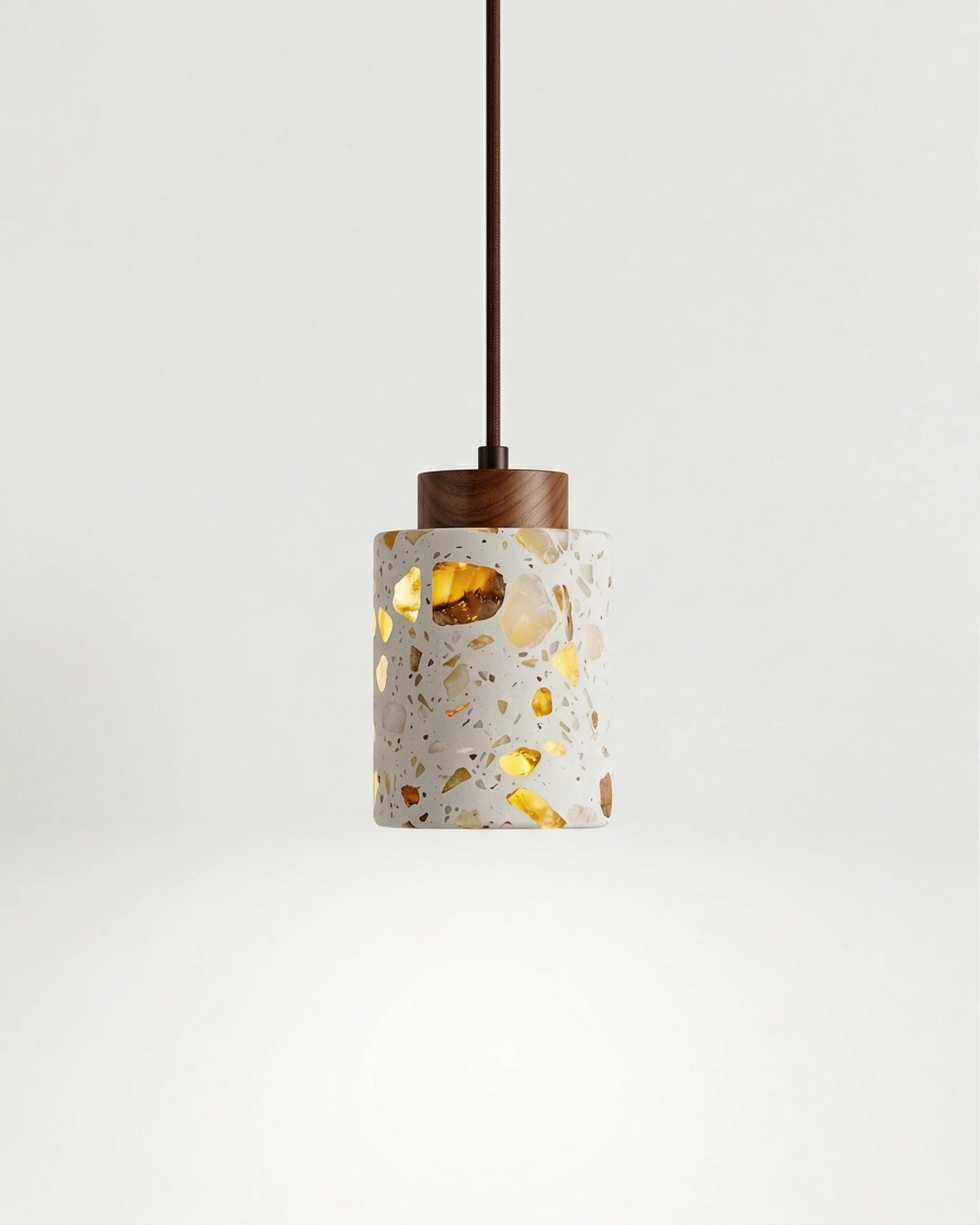 Pendant Light Terrazzo and Wood | Naro