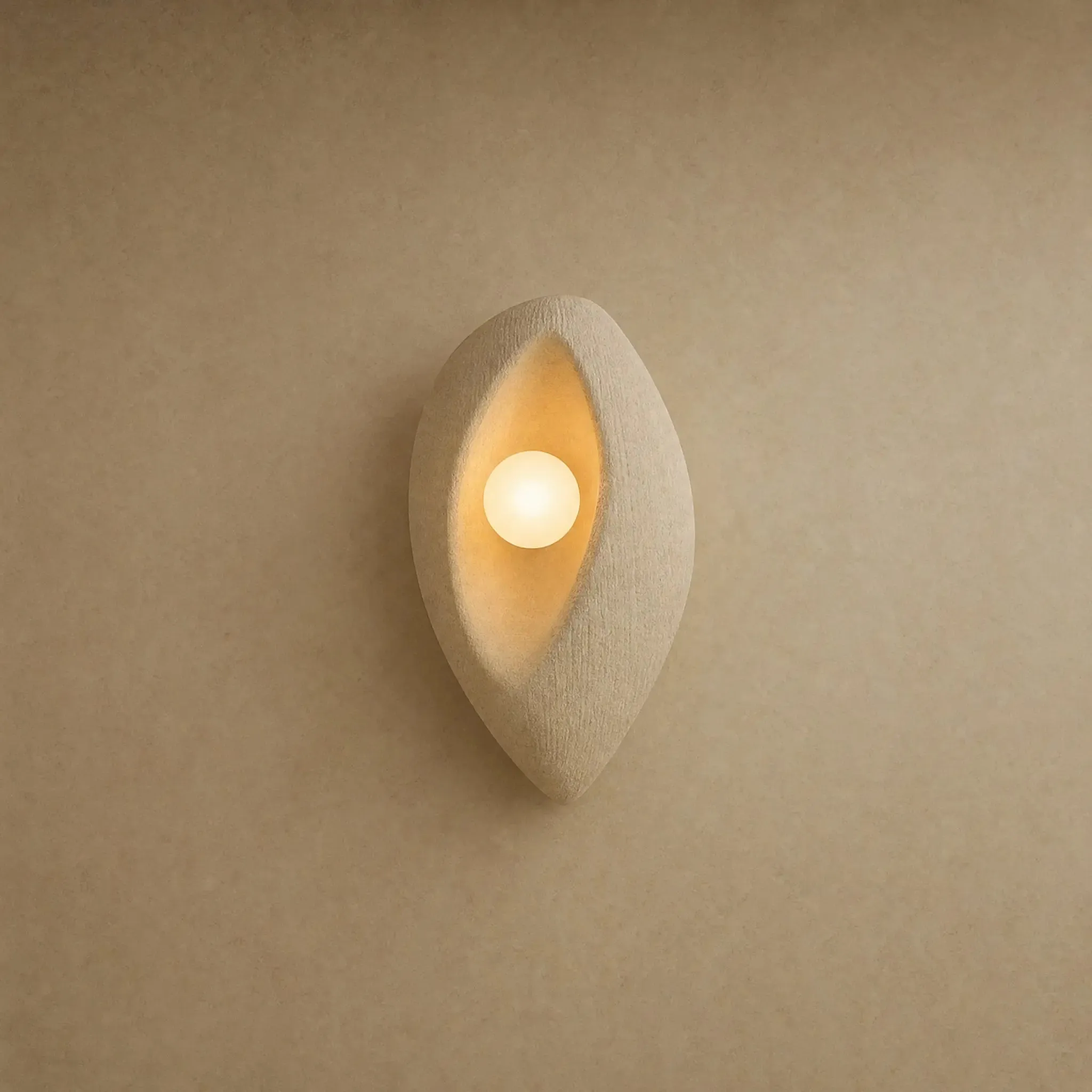 Wall Sconce Ecru Sanded Shell | Sakumi