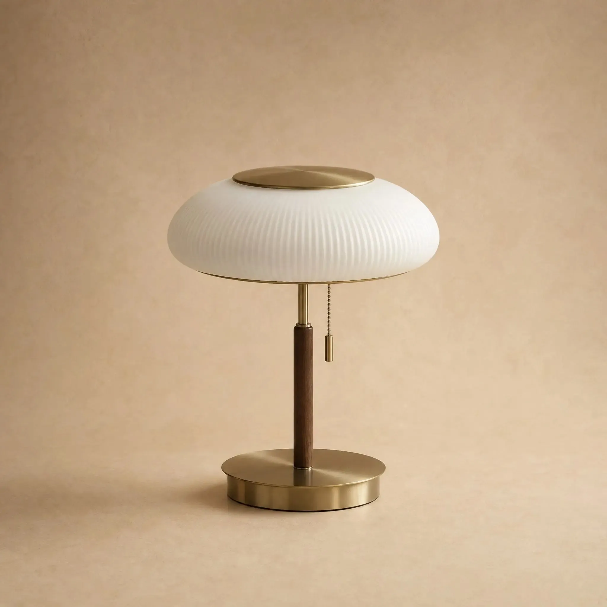Table Lamp Glass Ribbed Saucer | Milari