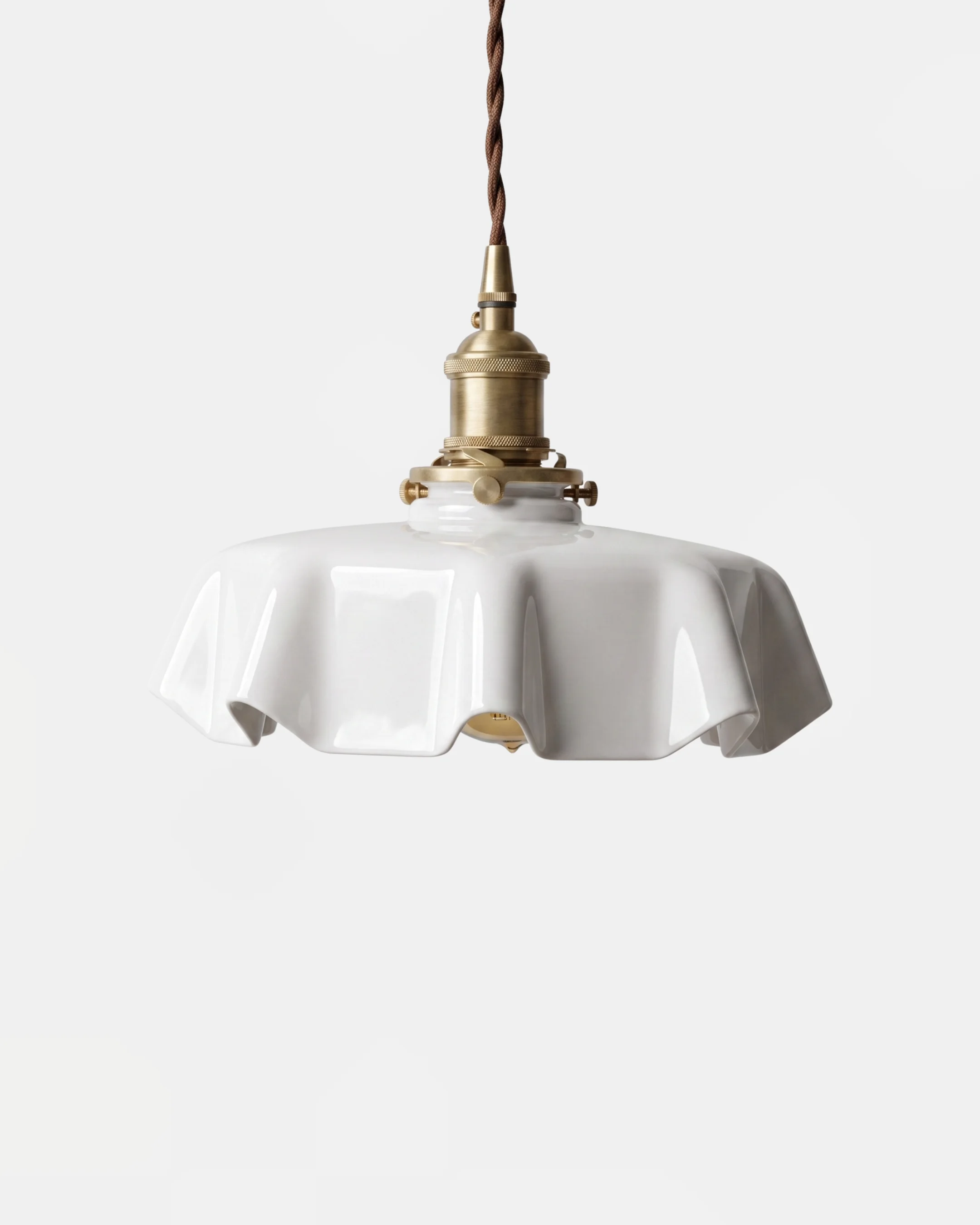 Pendant Light Glass Scalloped Shade | Jasko