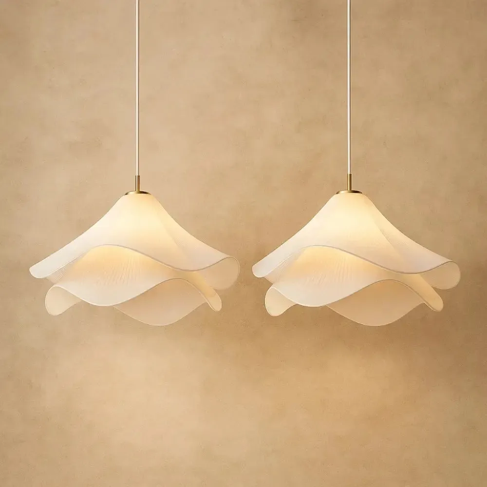 Pendant Light Fabric Draped Shade | Serenity