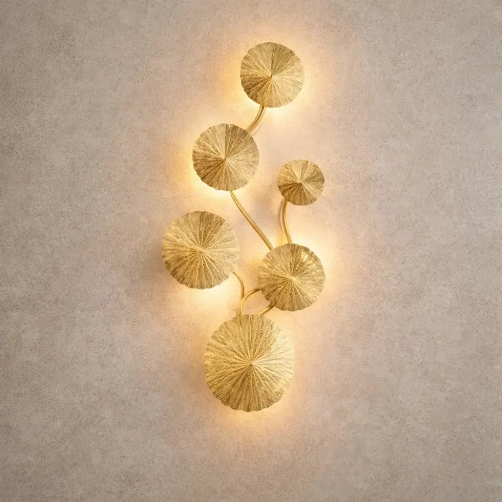 Wall Sconce Gold Lotus Leaf | Lotuséa