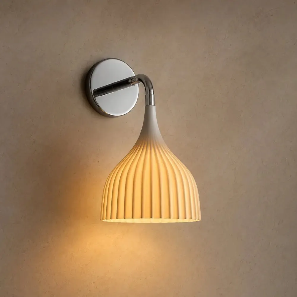 Wall Sconce Fluted Cream Acrylic | Crémya