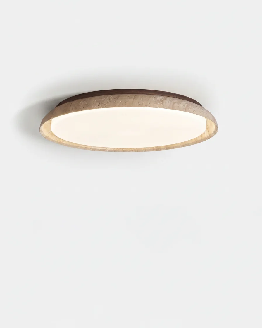 Ceiling Light Travertine Flush Mount | Nadia
