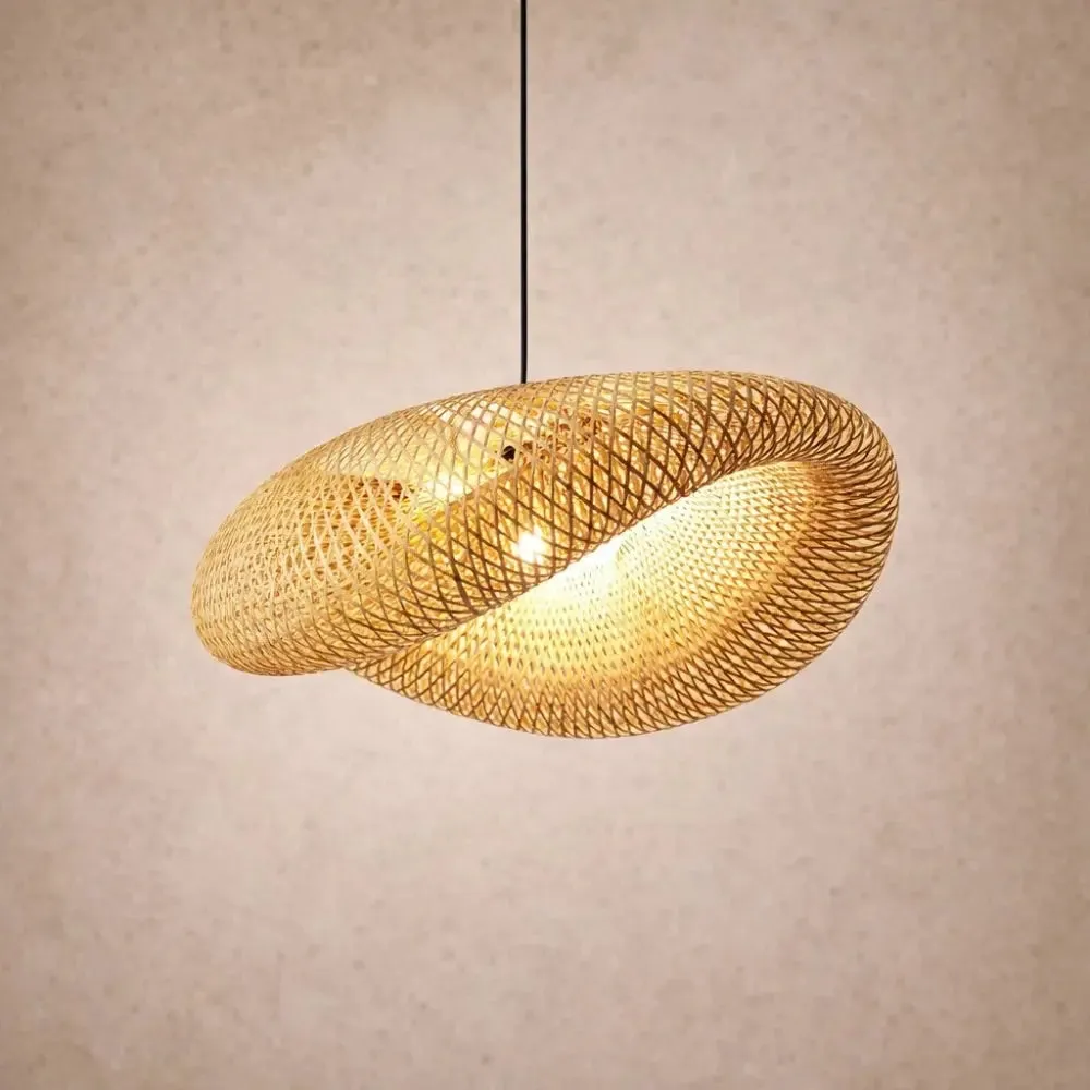 Pendant Light Woven Bamboo Halo | Nayori