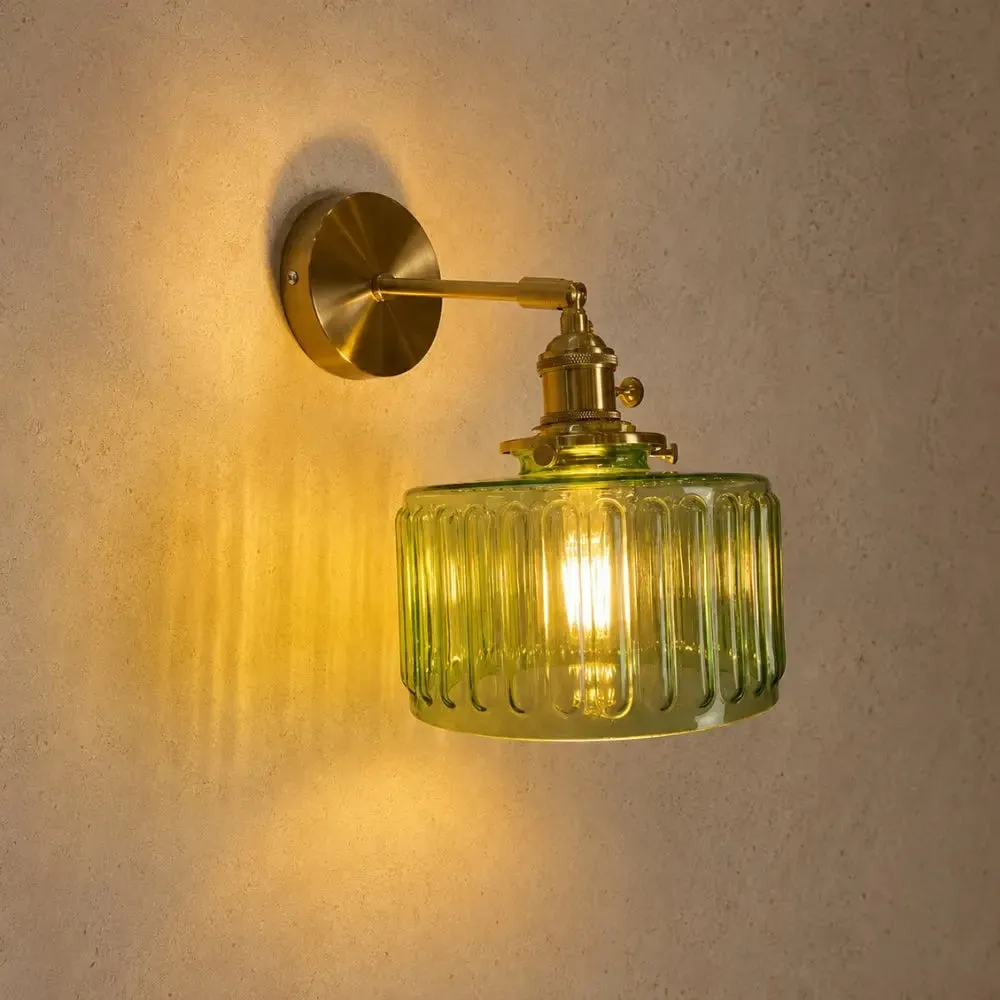 Wall Sconce Glass Canopy Green | Sylverra