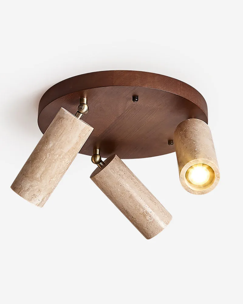 Ceiling Light Travertine 3-Spot Flush Mount | Bora