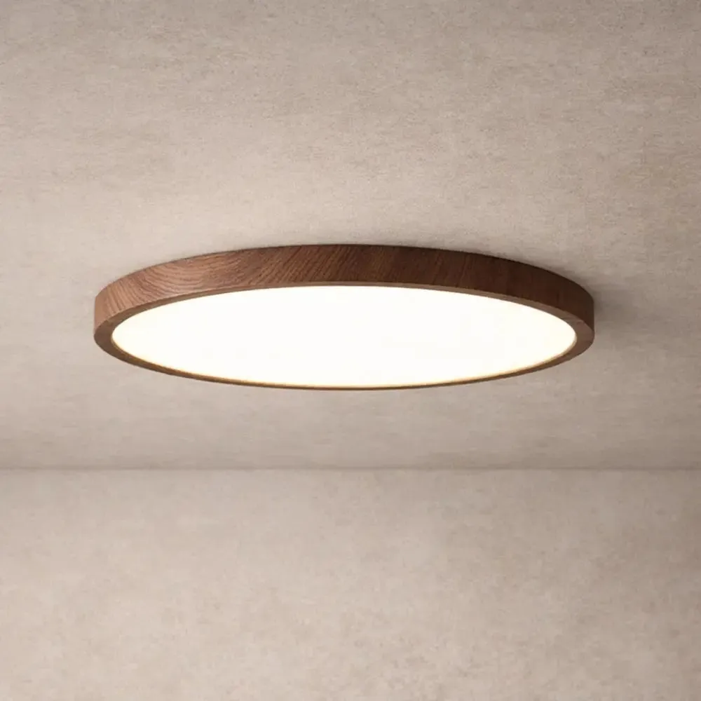 Ceiling Light Wood Round LED | Lunarys