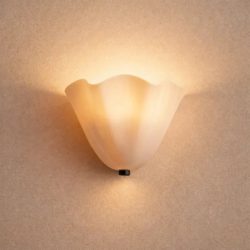 Wall Sconce Rippled Glass | Ambrelia